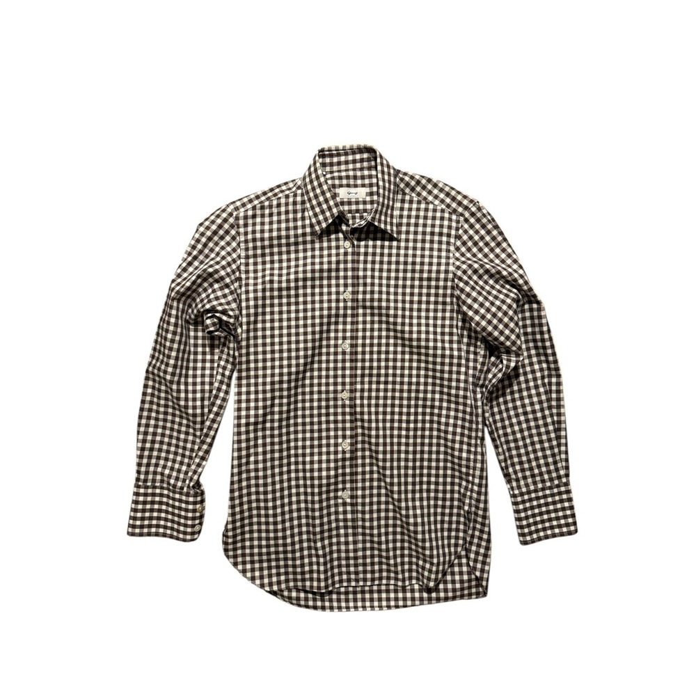 Fine Italian Giangi Napoli Plaid Button Down Shirt 100% Cotton‎ 40 Made In Italy
